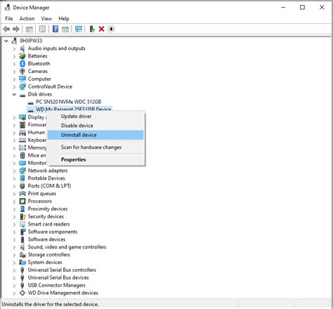 Using Device Manager to Uninstall Devi